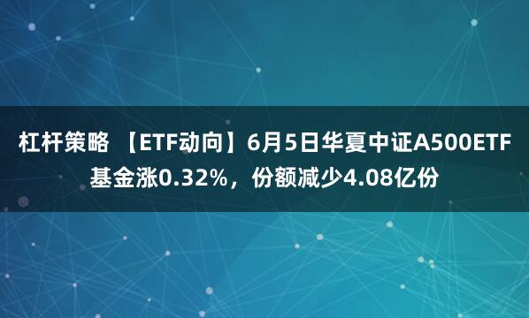 杠杆策略 【ETF动向】6月5日华夏中证A500ETF基金涨0.32%，份额减少4.08亿份