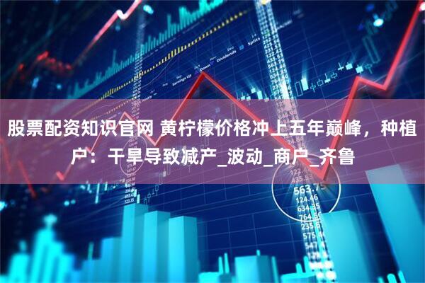 股票配资知识官网 黄柠檬价格冲上五年巅峰，种植户：干旱导致减产_波动_商户_齐鲁